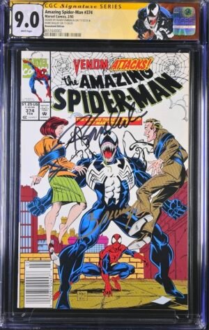 amazing spider man 375 (signed bagley/emberlin) cgc 8.5