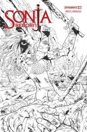 sonja reborn #5 cvr k greg land line art foc bonus var 1/28/26